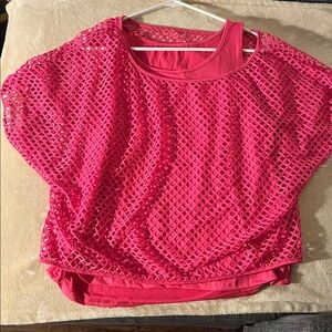 Hot Pink Mesh Tank